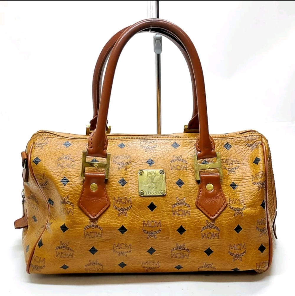 MCM Tan and Brown Satchel